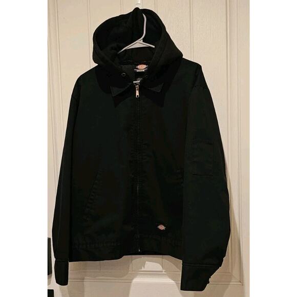 Dickies Work/Streetwear Jacket Eisenhower Quilt Lined w/hood Gas Mask Logo Sz L - Picture 3 of 8